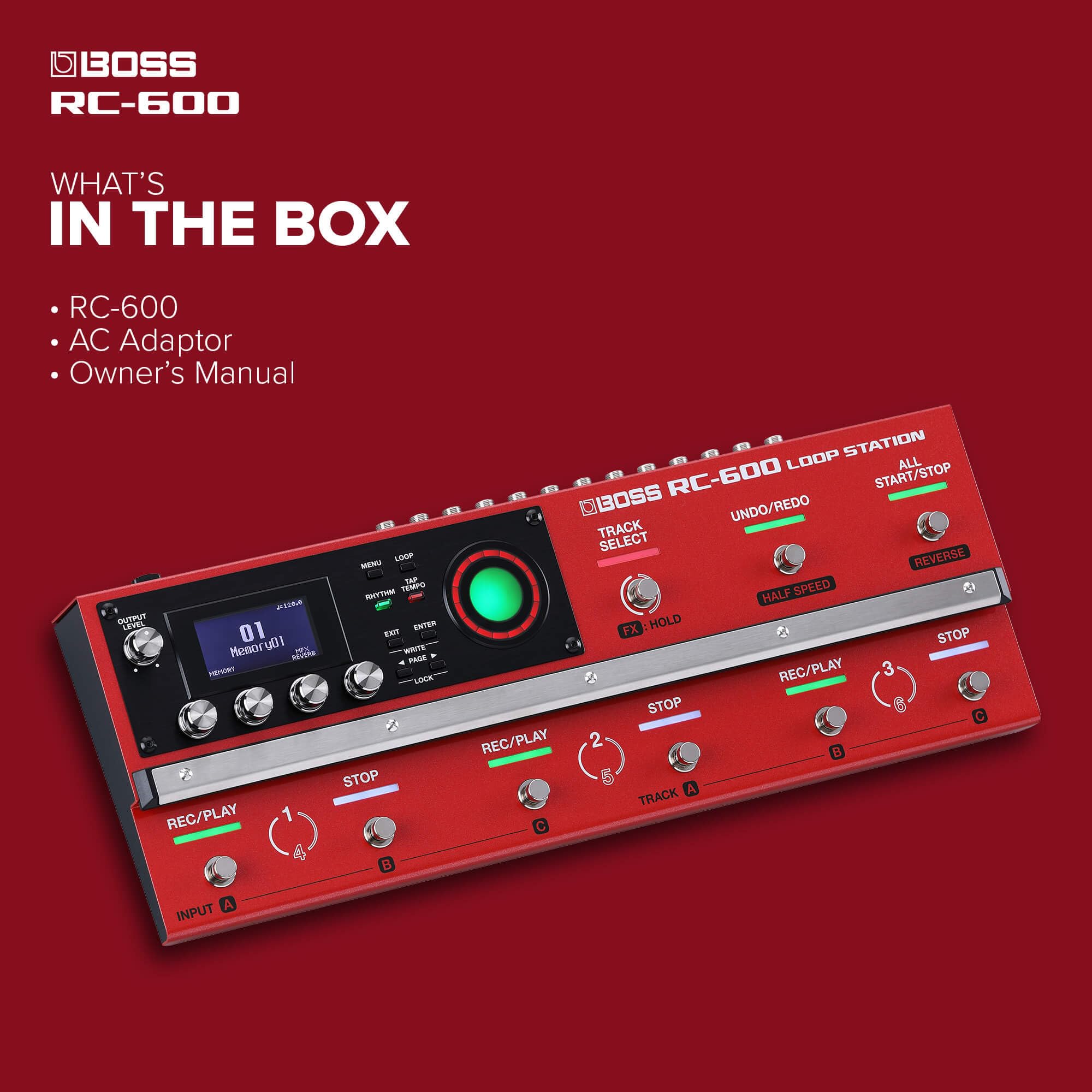 BOSS RC-600 Loop Station | Flagship Floor-Based Looper with Next